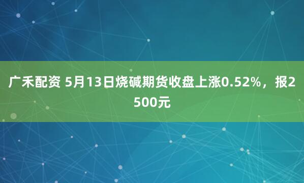 广禾配资 5月13日烧碱期货收盘上涨0.52%，报2500元